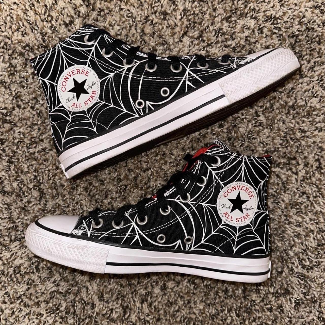 spiderweb converse mens 4.5 women’s 6.5 as is,... Depop