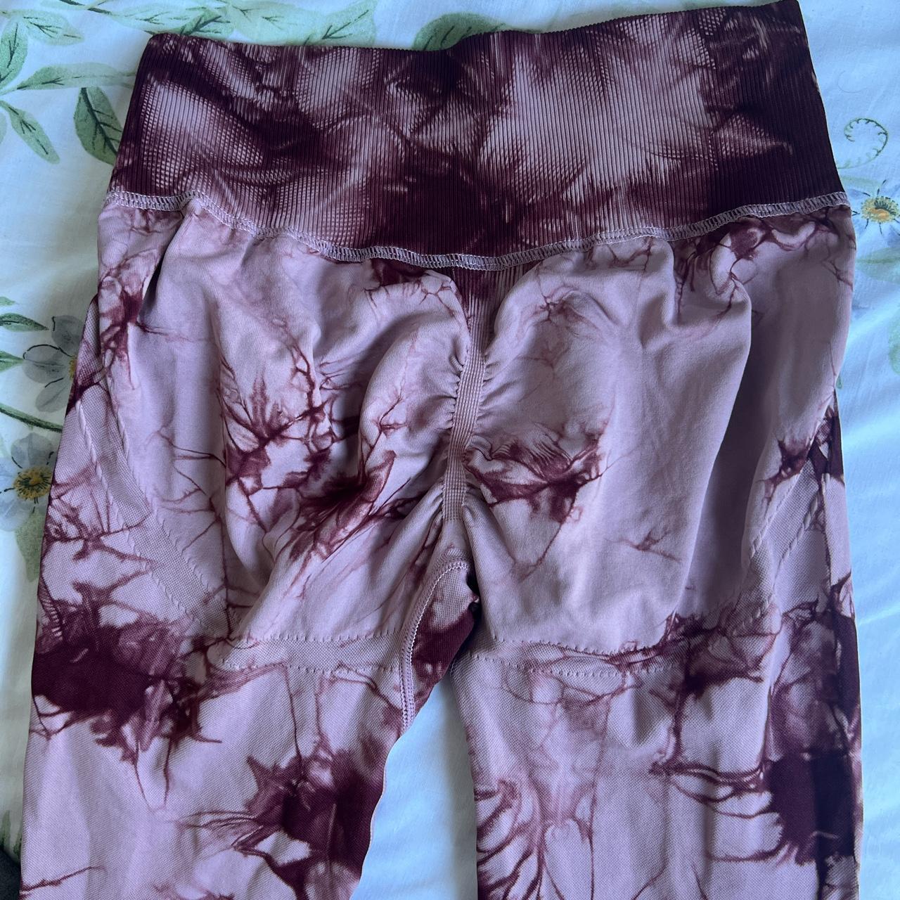 DKNY Ladies Tie-dyed Stretch Leggings, Sage green, - Depop