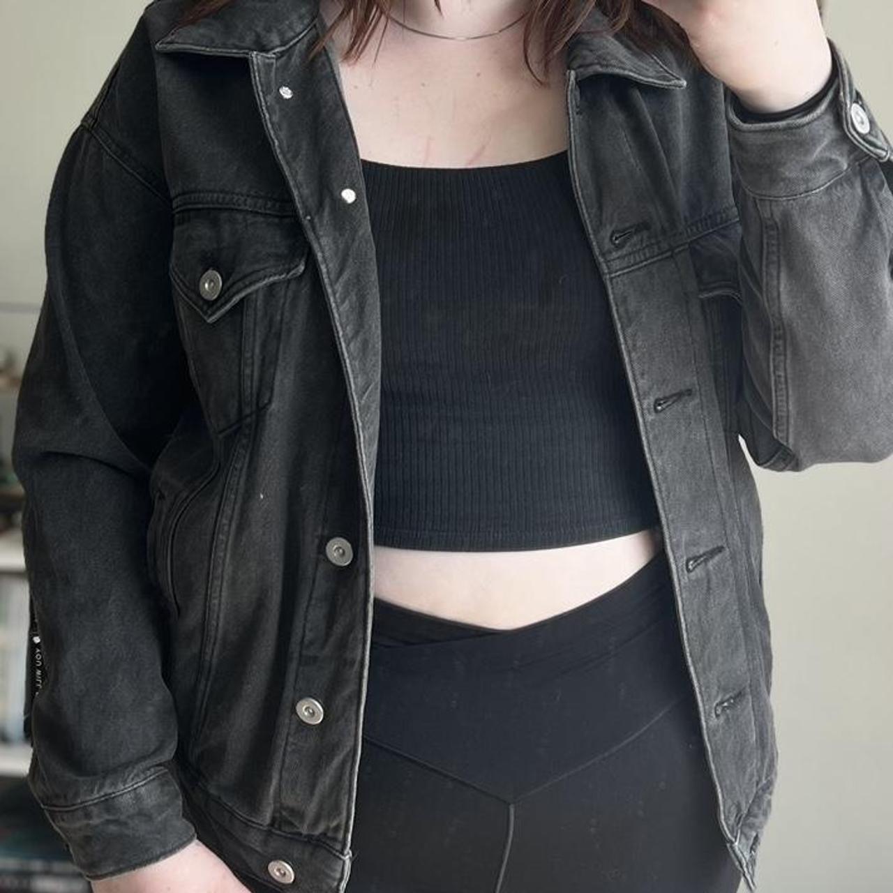 Black Jean Jacket Depop
