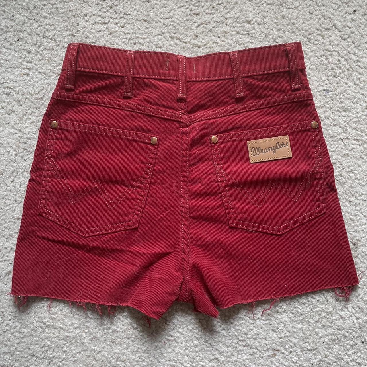 Red Wrangler shorts. 27” high waist. fits size small... - Depop