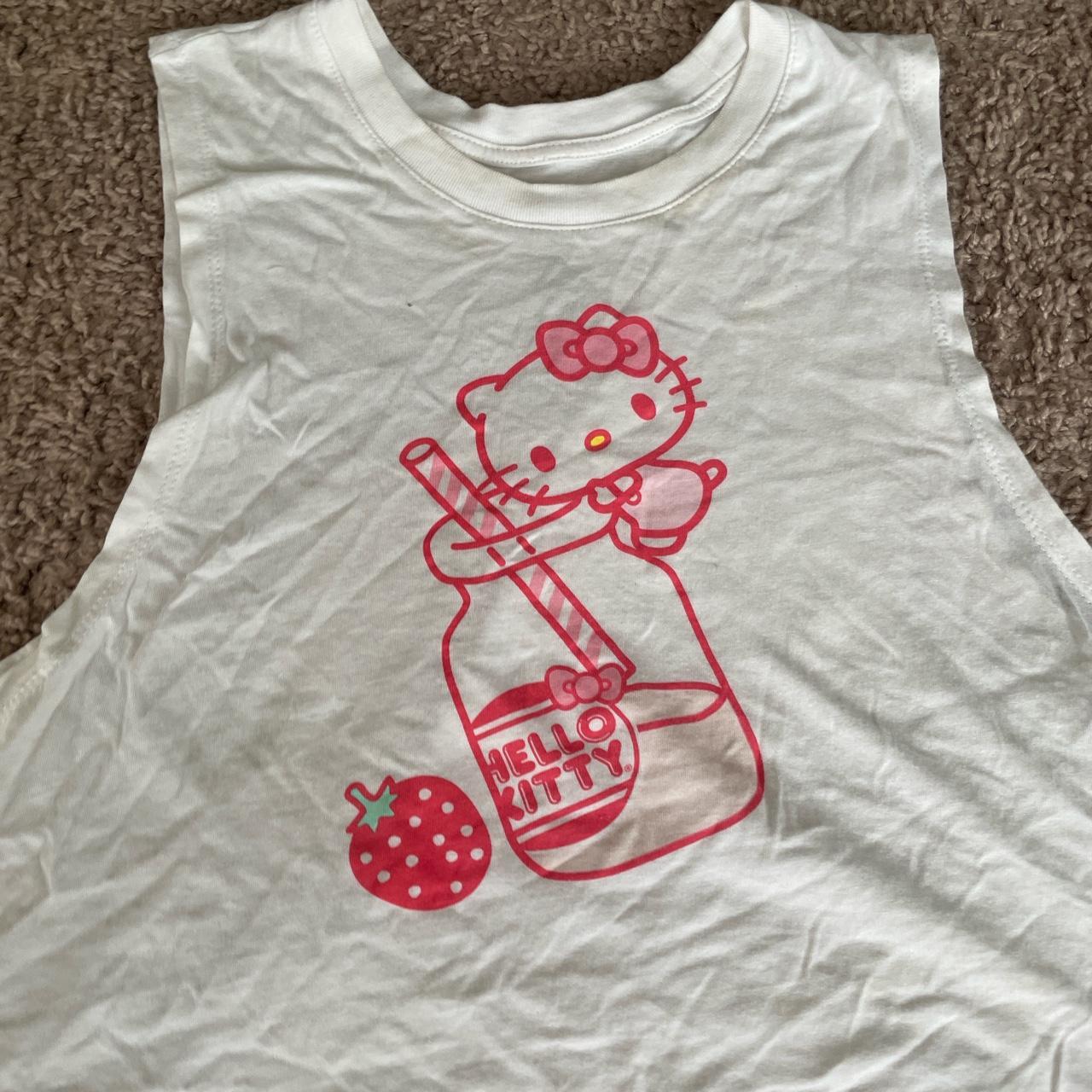 Strawberry milk Hello Kitty pajama set Hot Topic... - Depop
