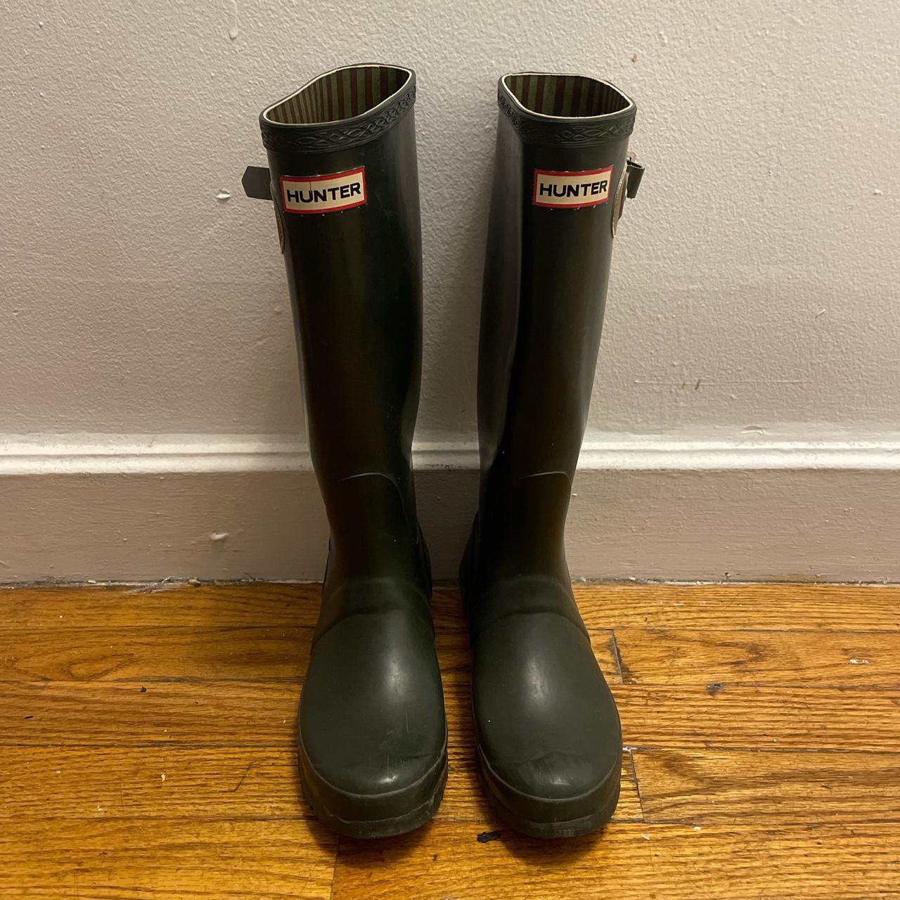 Forest green Hunter rain boots (wellies), 7.5 Women’s - Depop