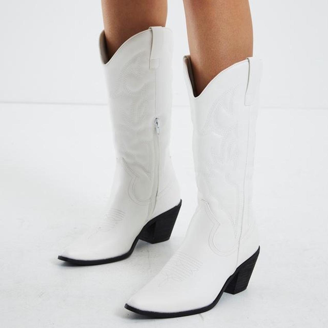 ALICE IN THE EVE bo cowboy boots in white 🤠 Size AU... - Depop