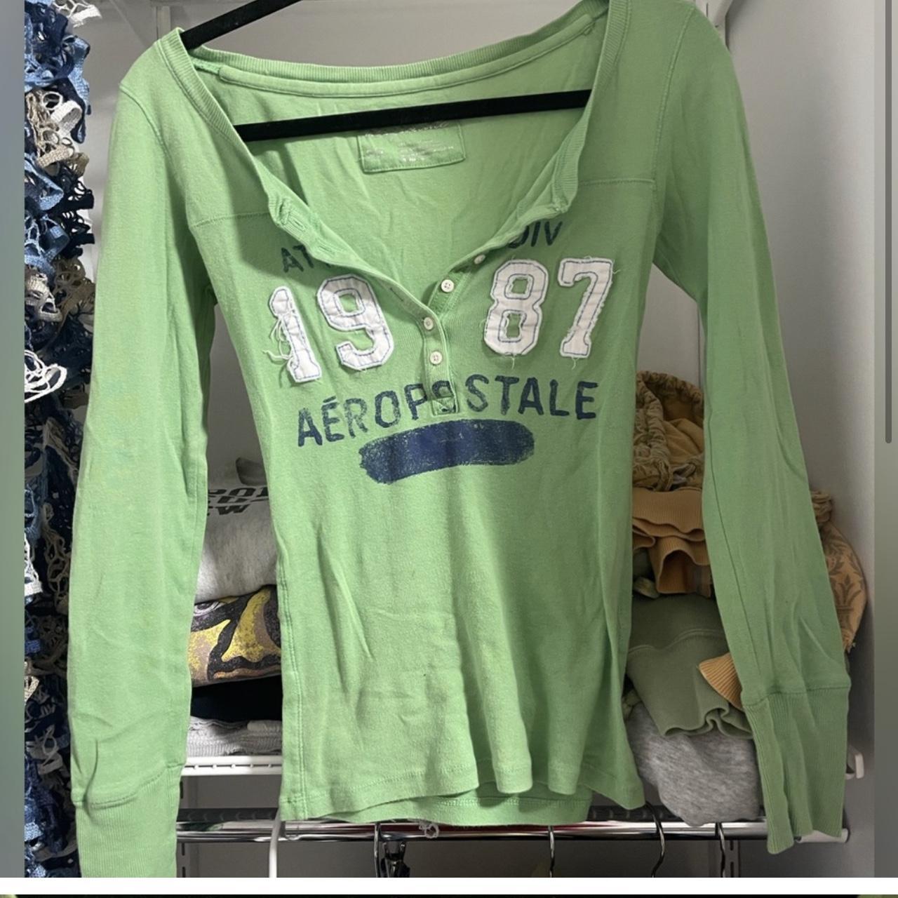 Aeropostale Women's Green T-shirt