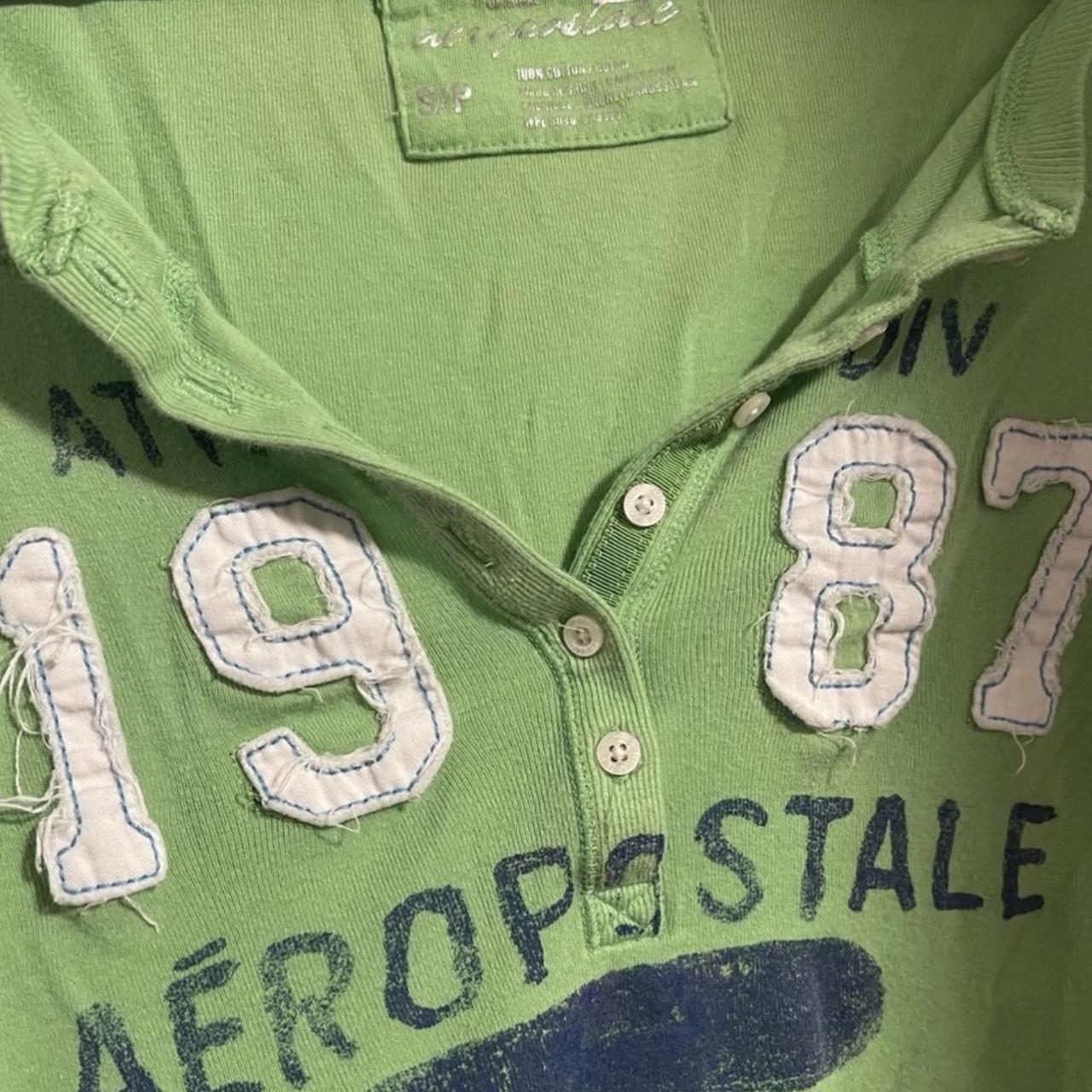 Aeropostale Women's Green T-shirt (2)