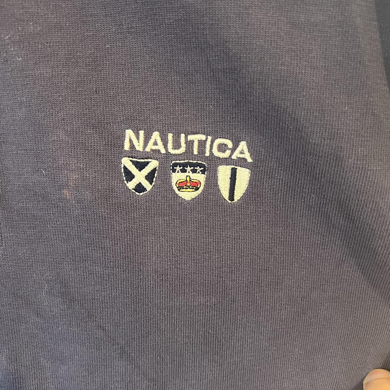 VINTAGE Nautica Rugby Jumper Size: Large Condition:... - Depop