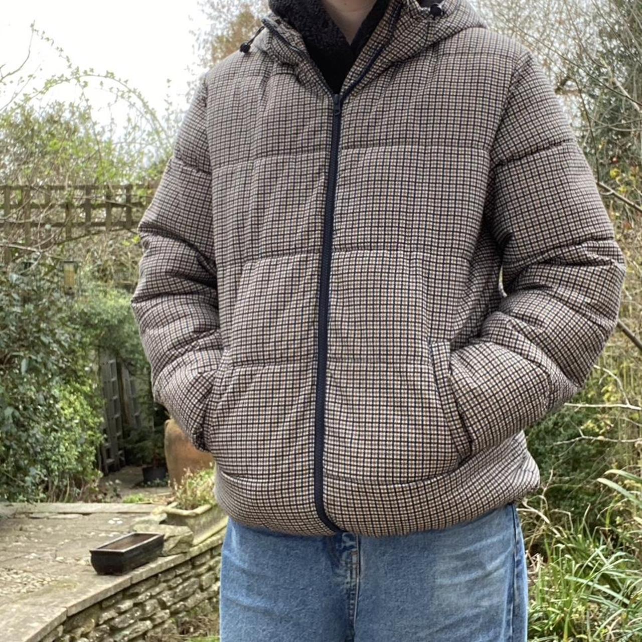 Men’s vintage Chequered Puffer jacket #vintage... - Depop