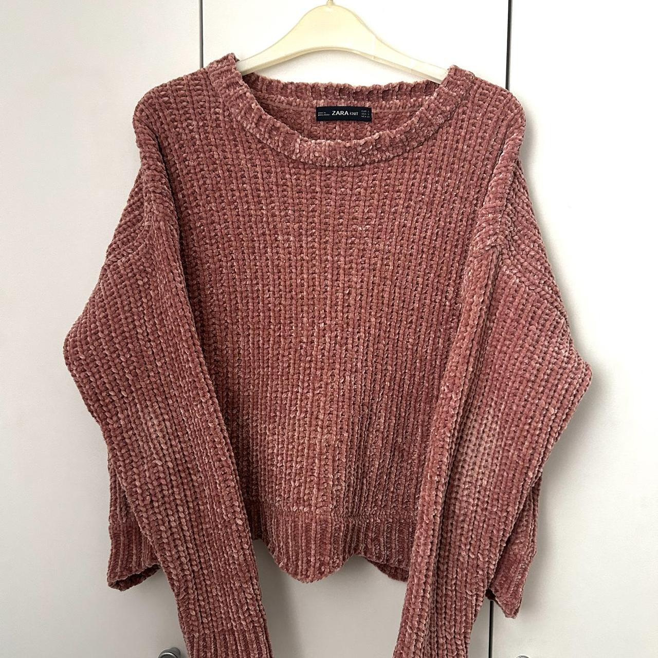 zara pink knit jumper