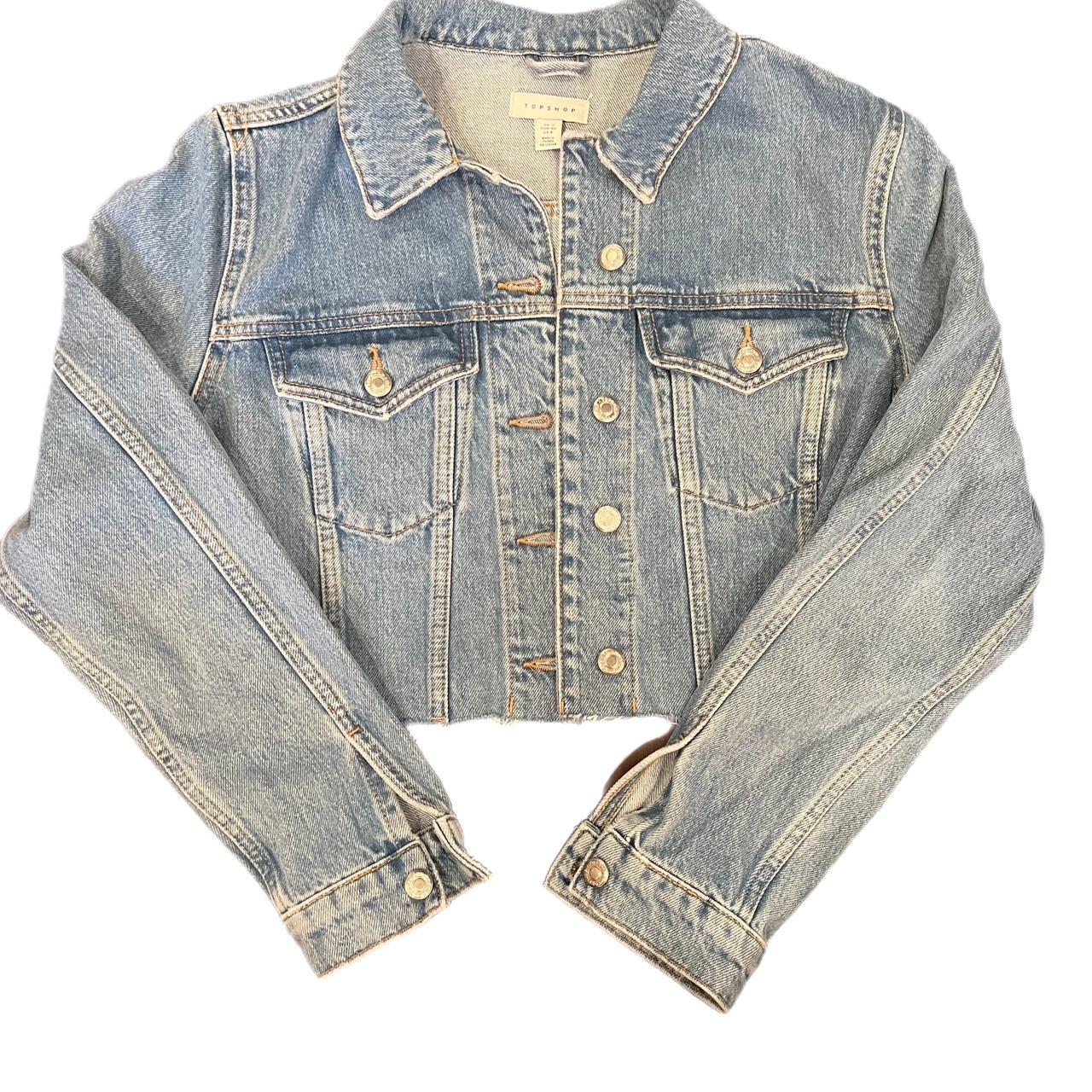 cropped denim jacket never worn Depop