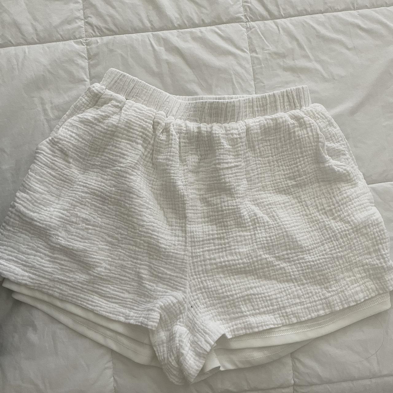 NWOT princess polly mateo shorts in white! super... - Depop