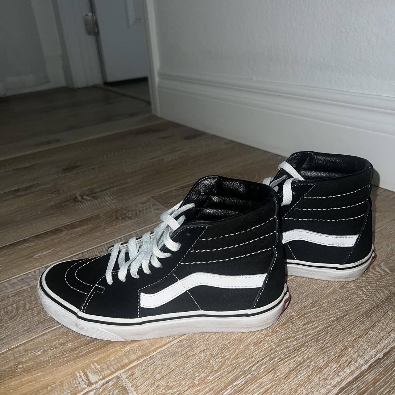 -vans old school high tops in black -gently worn and... - Depop