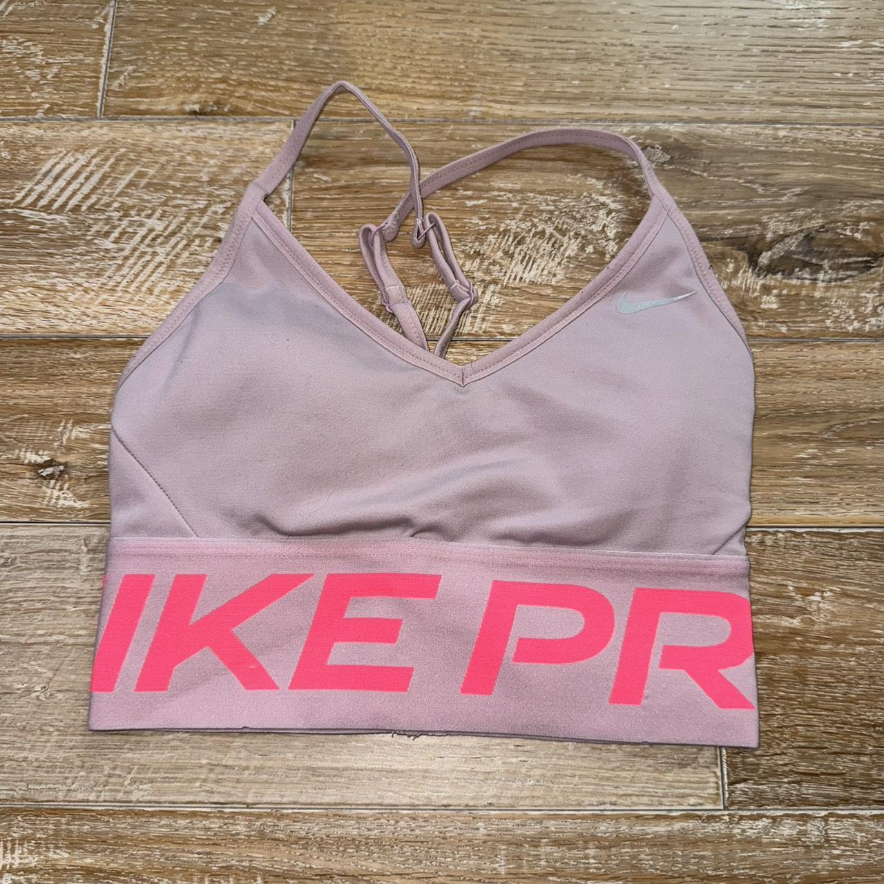 pink nike sports bra - Depop