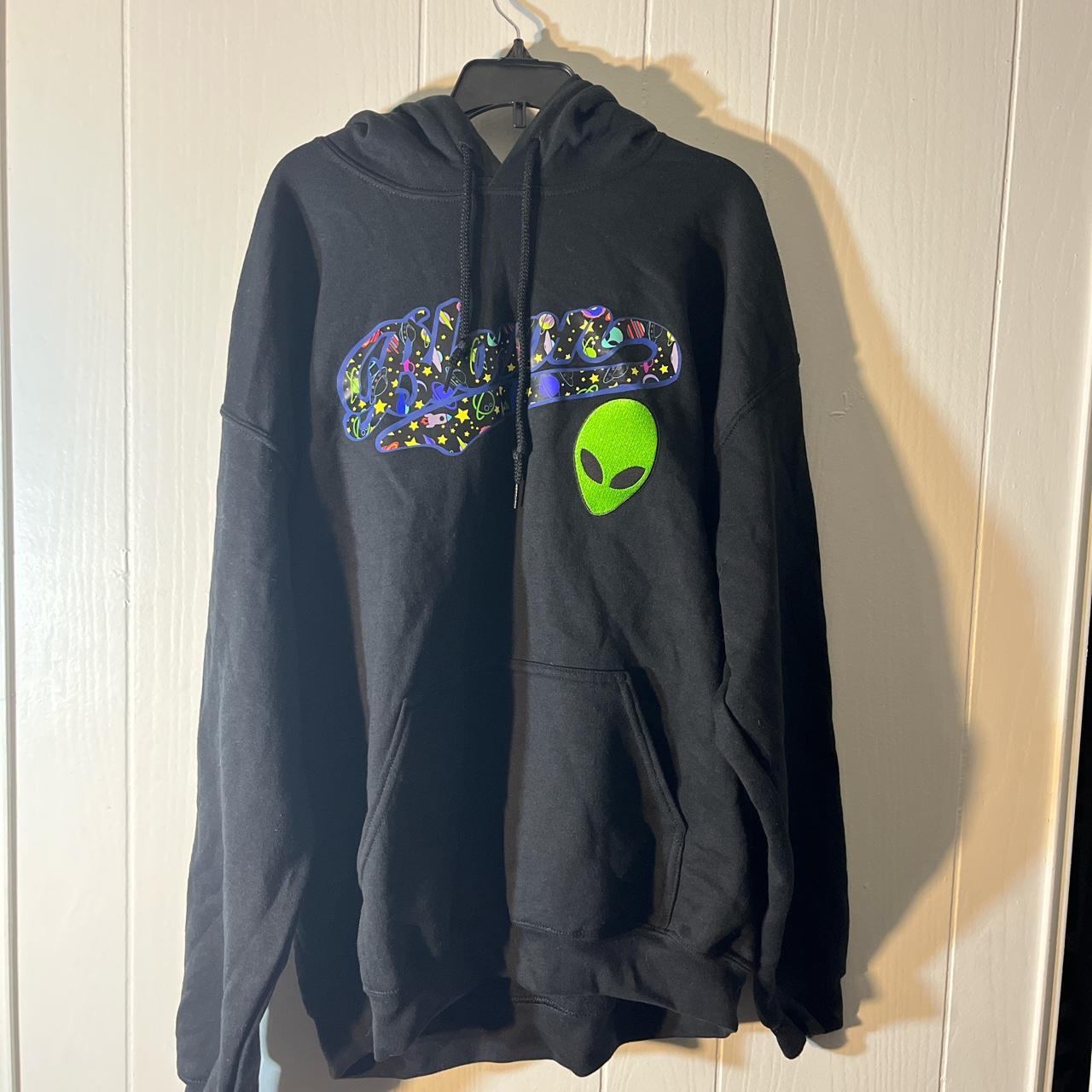 Black ALIEN Hoodie Size: Small - Depop