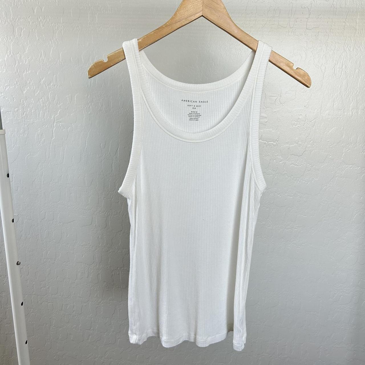 American Eagle Women's White Vest | Depop