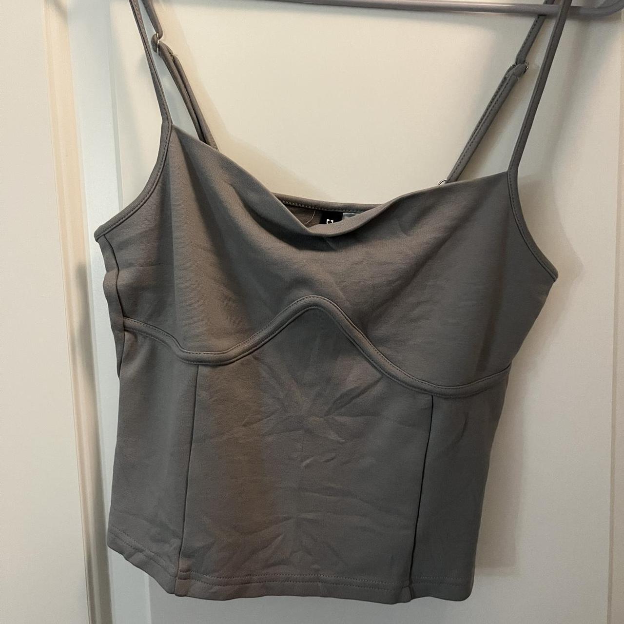 H&M grey top. NEW, never worn. Size medium. Feel... - Depop