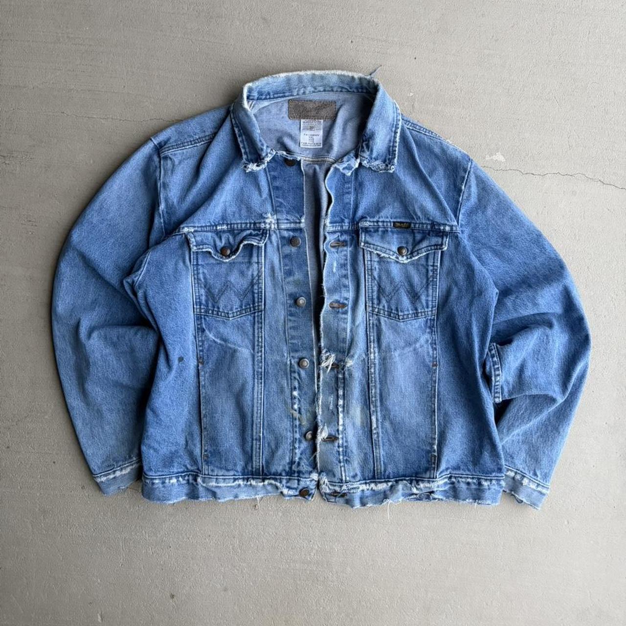Wrangler Men's Jacket - Blue - XL – 90s blue deni… - image 1