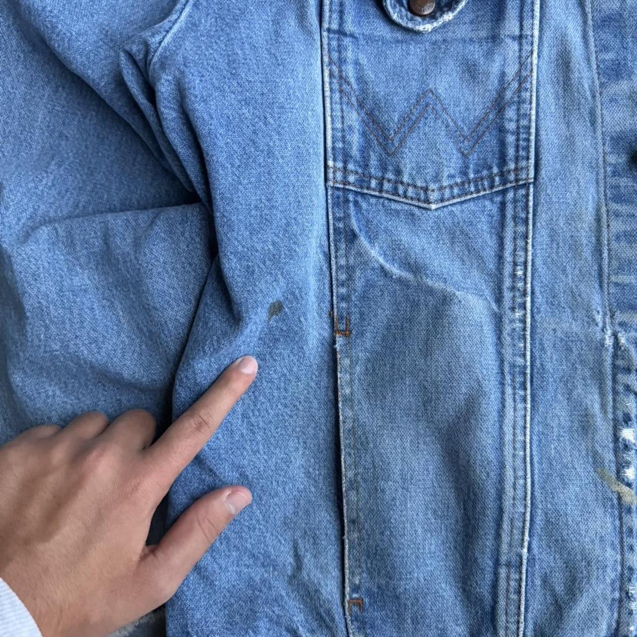 Wrangler Men's Jacket - Blue - XL – 90s blue deni… - image 5