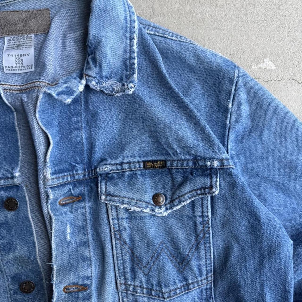 Wrangler Men's Jacket - Blue - XL – 90s blue deni… - image 4