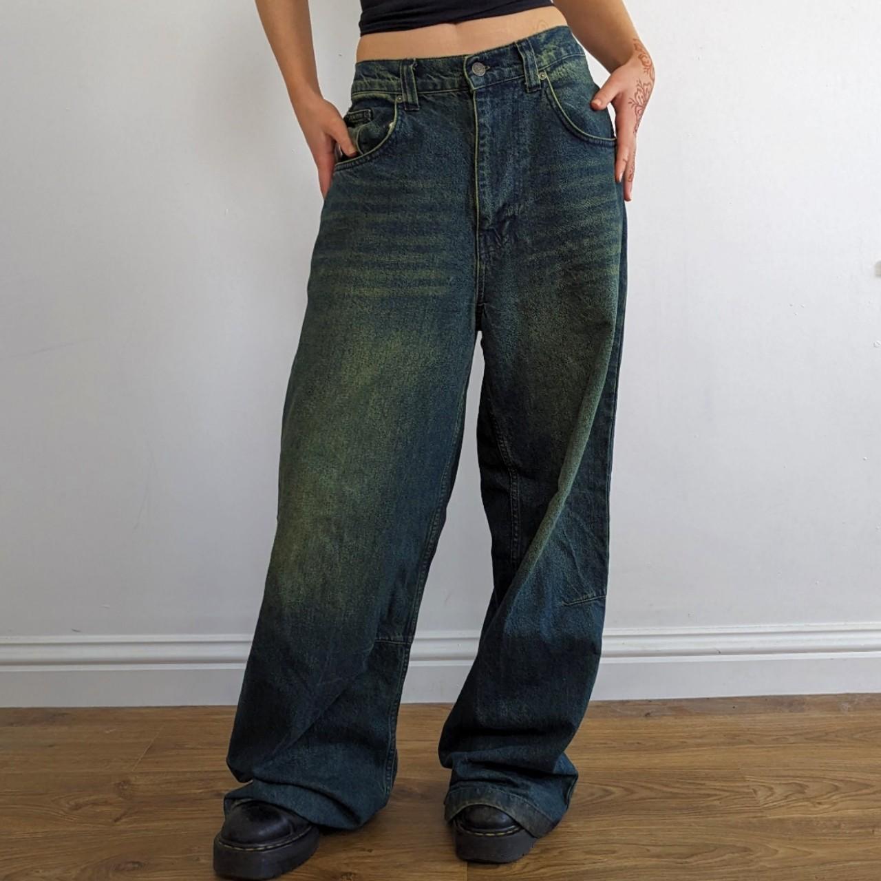 Jaded London Tinted Green Colossus Jeans Very good... - Depop