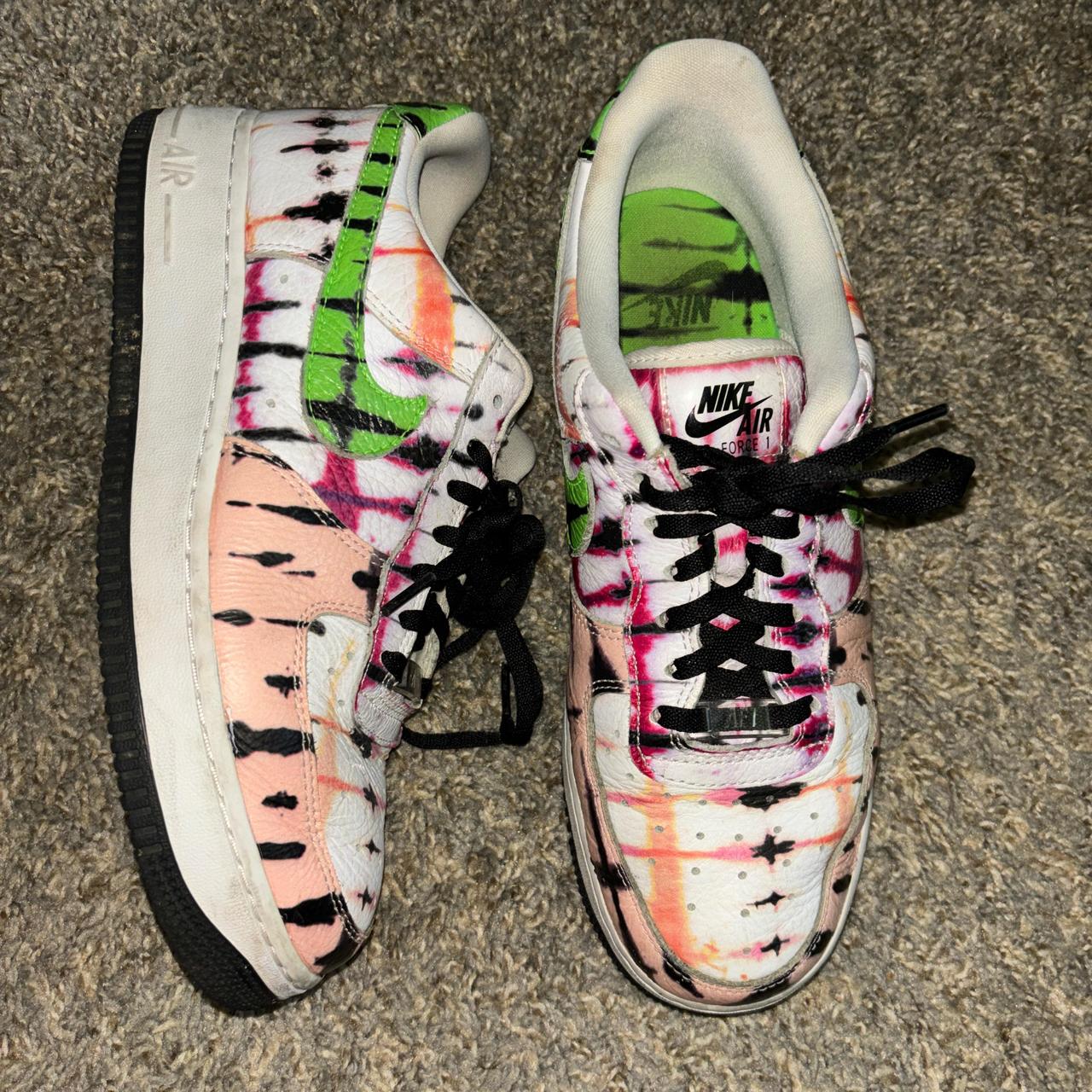 nike air force 1 black tie dye
