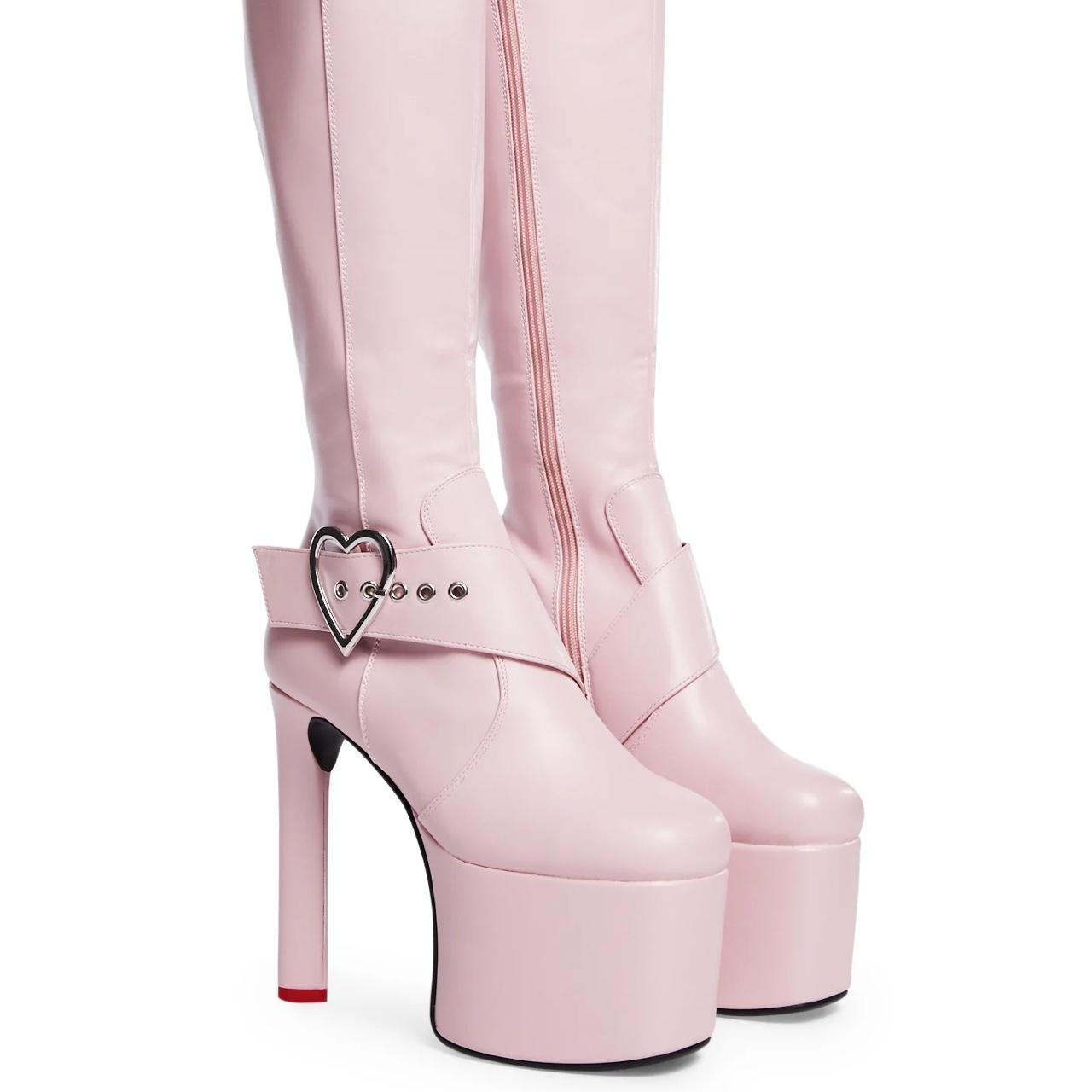 Dollskill lamoda Cupid thigh high boots pink 💗 SIZE... - Depop