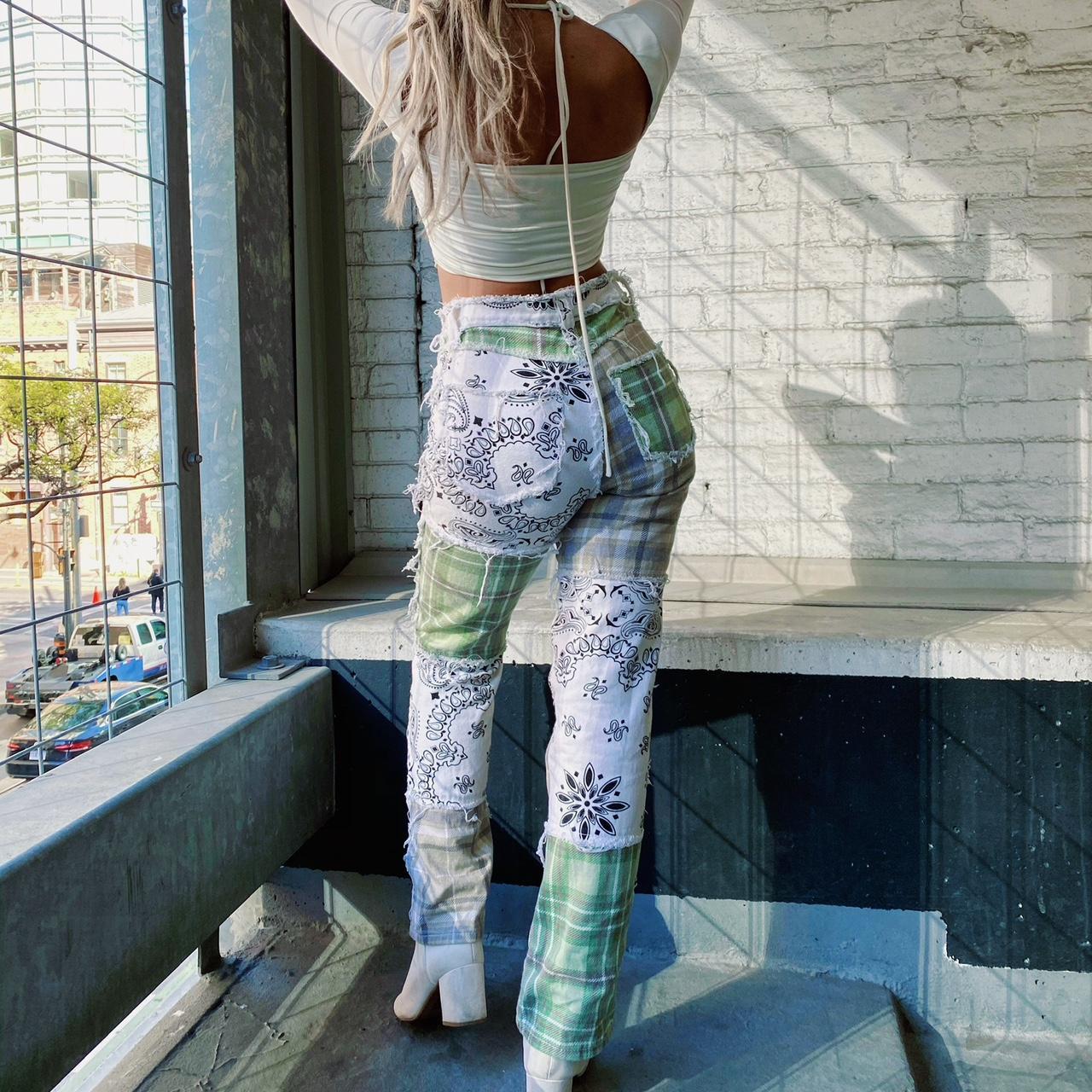 Jaded london-patchwork-jeans - Depop