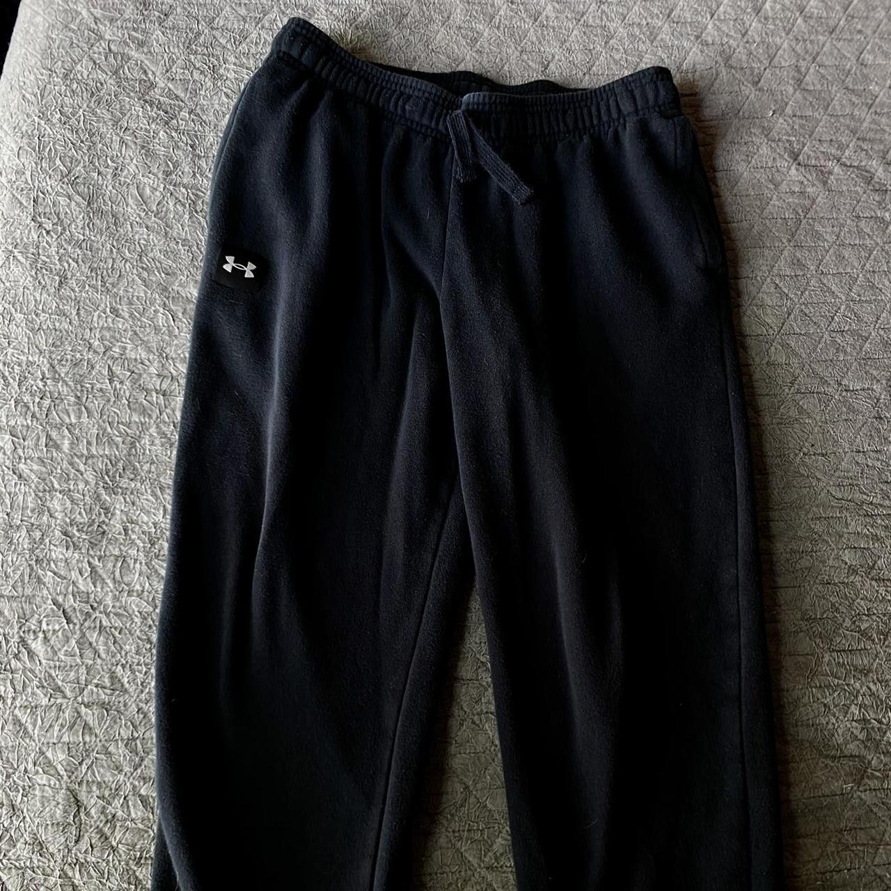 Black Under Armor sweatpants Youth L Fits xsmedium Depop