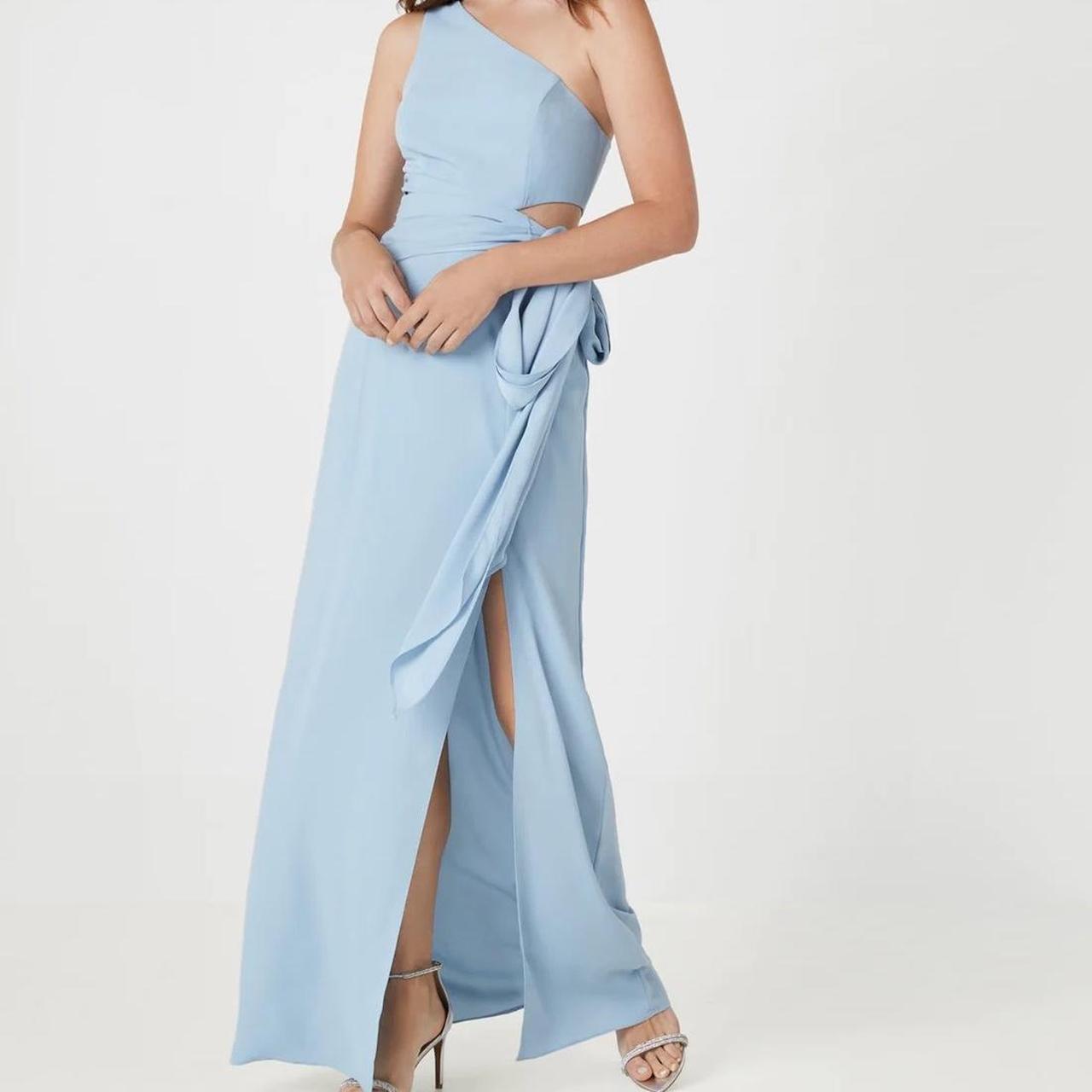 Brand new BCBGMAXAZRIA one shoulder baby blue event Depop