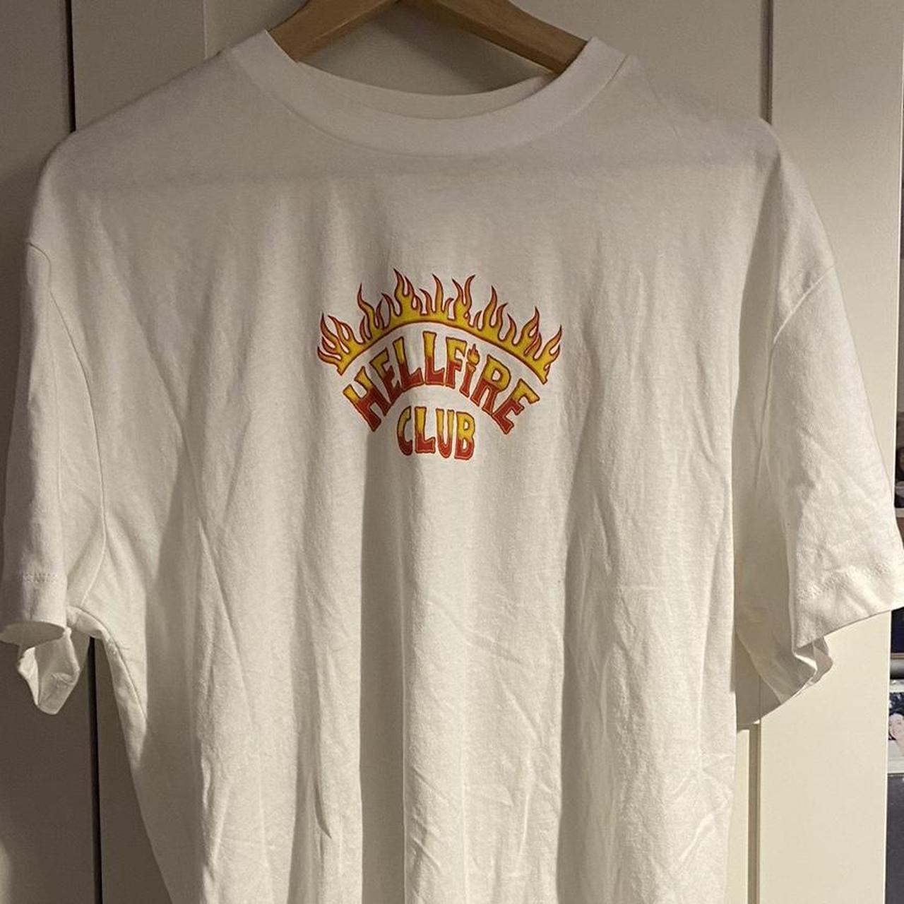 Primark Women's White and Red Tshirt Depop