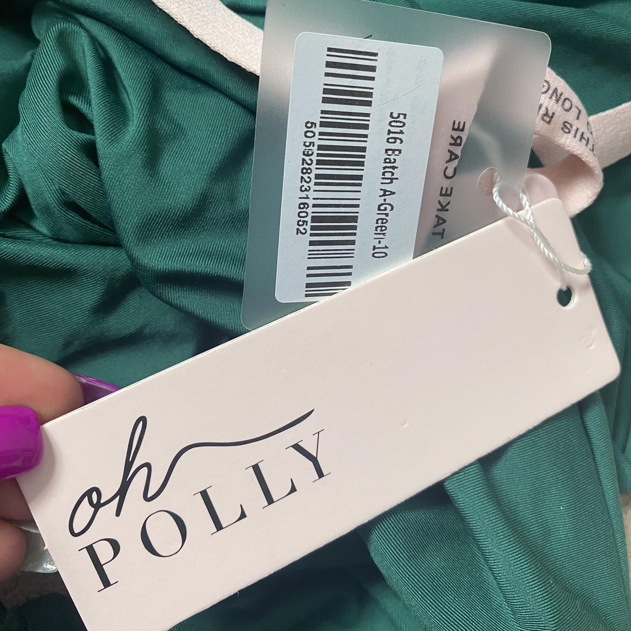 Oh polly emerald green keyhole ruched dress💚 Brand... Depop