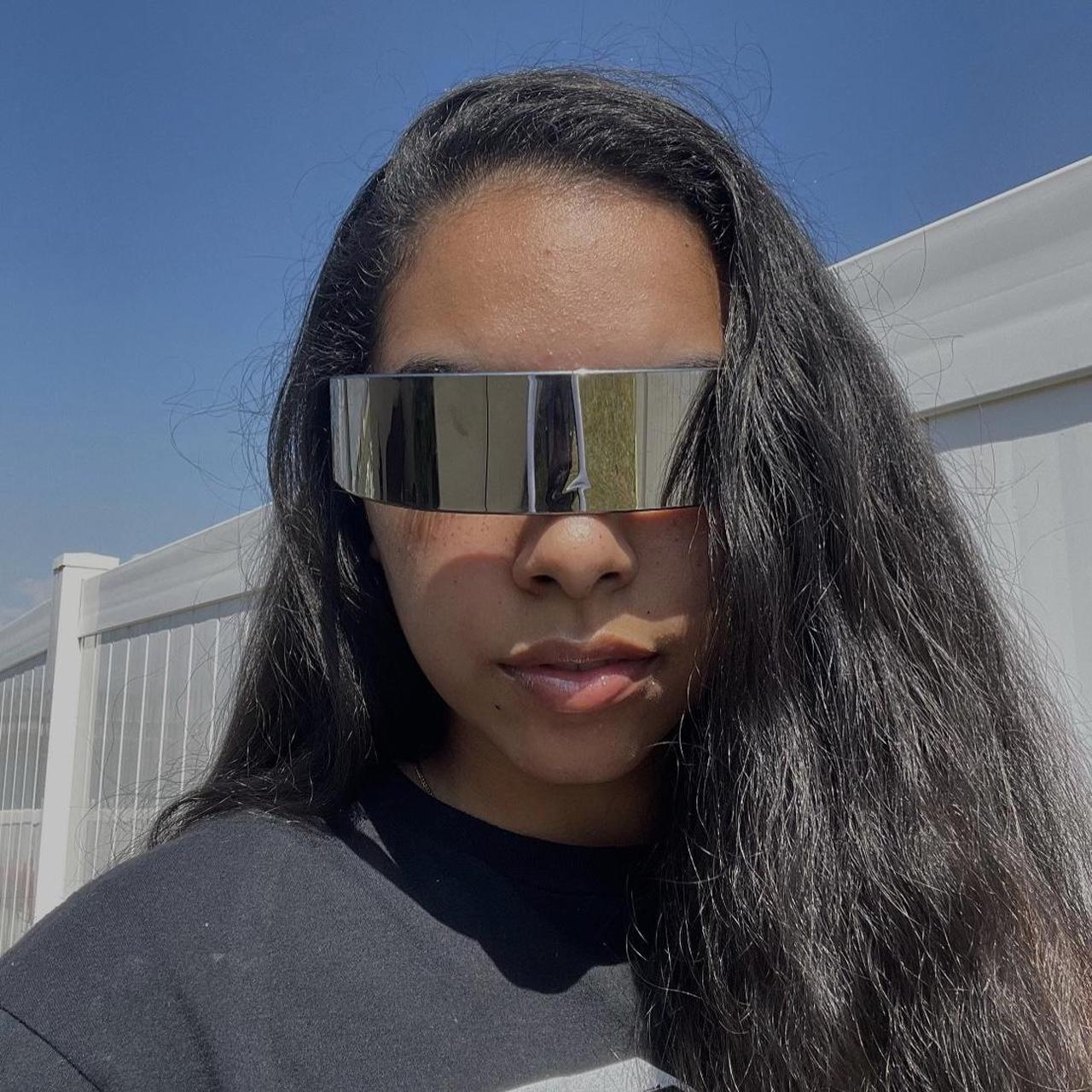 Futuristic oversize shield visor 2024 sunglasses