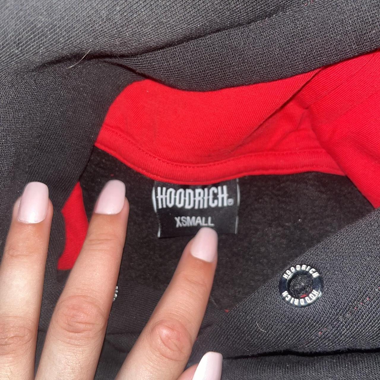 Black and red oversized Hoodrich hoodie. Could fit... - Depop
