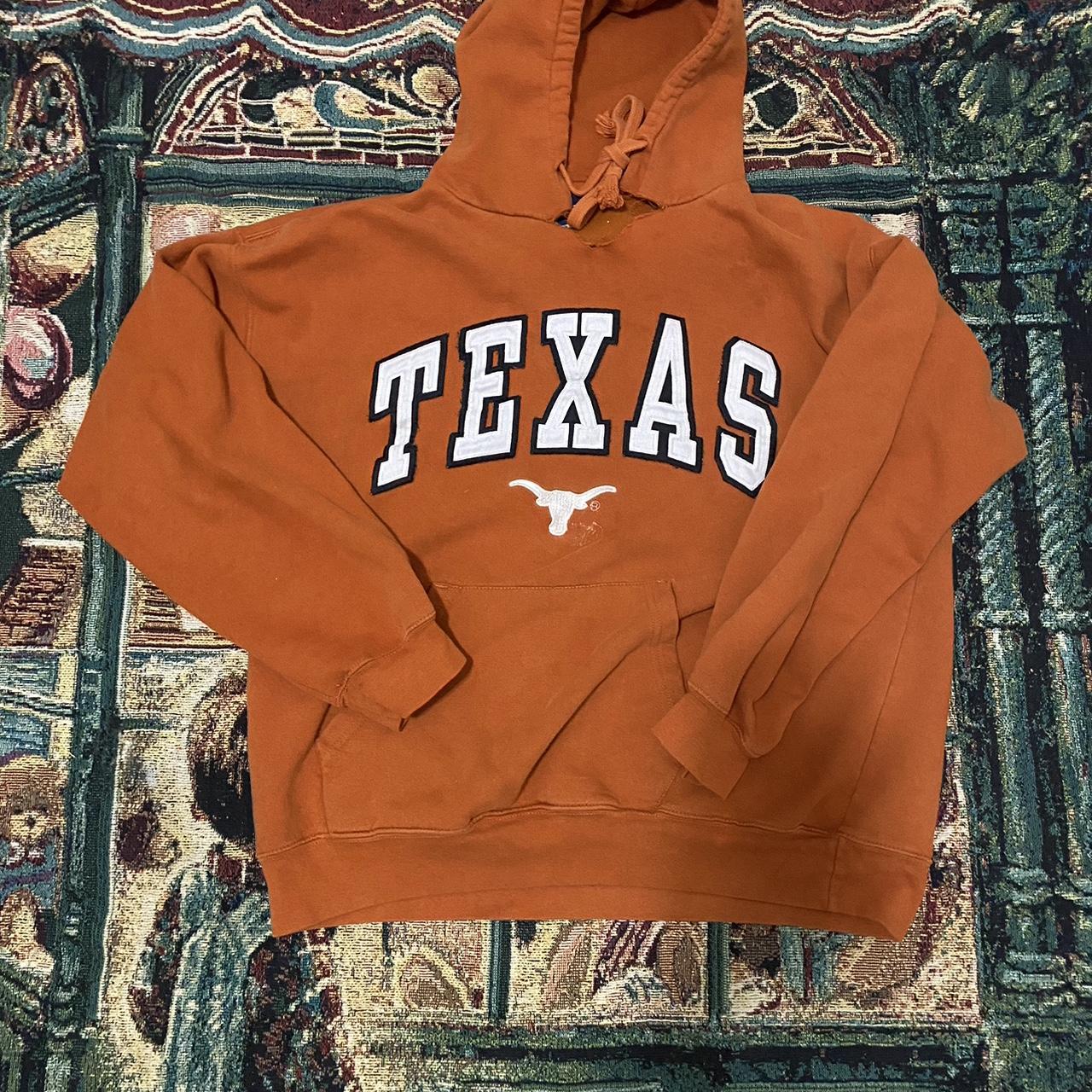 Y2k Texas longhorns hoodie. Ripped collar no flaws... - Depop