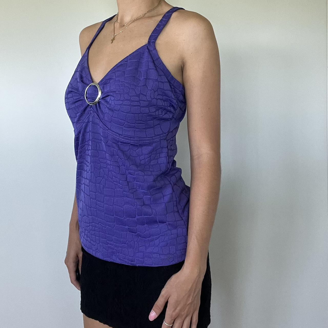 groovy purple top in very good condition labelled... - Depop