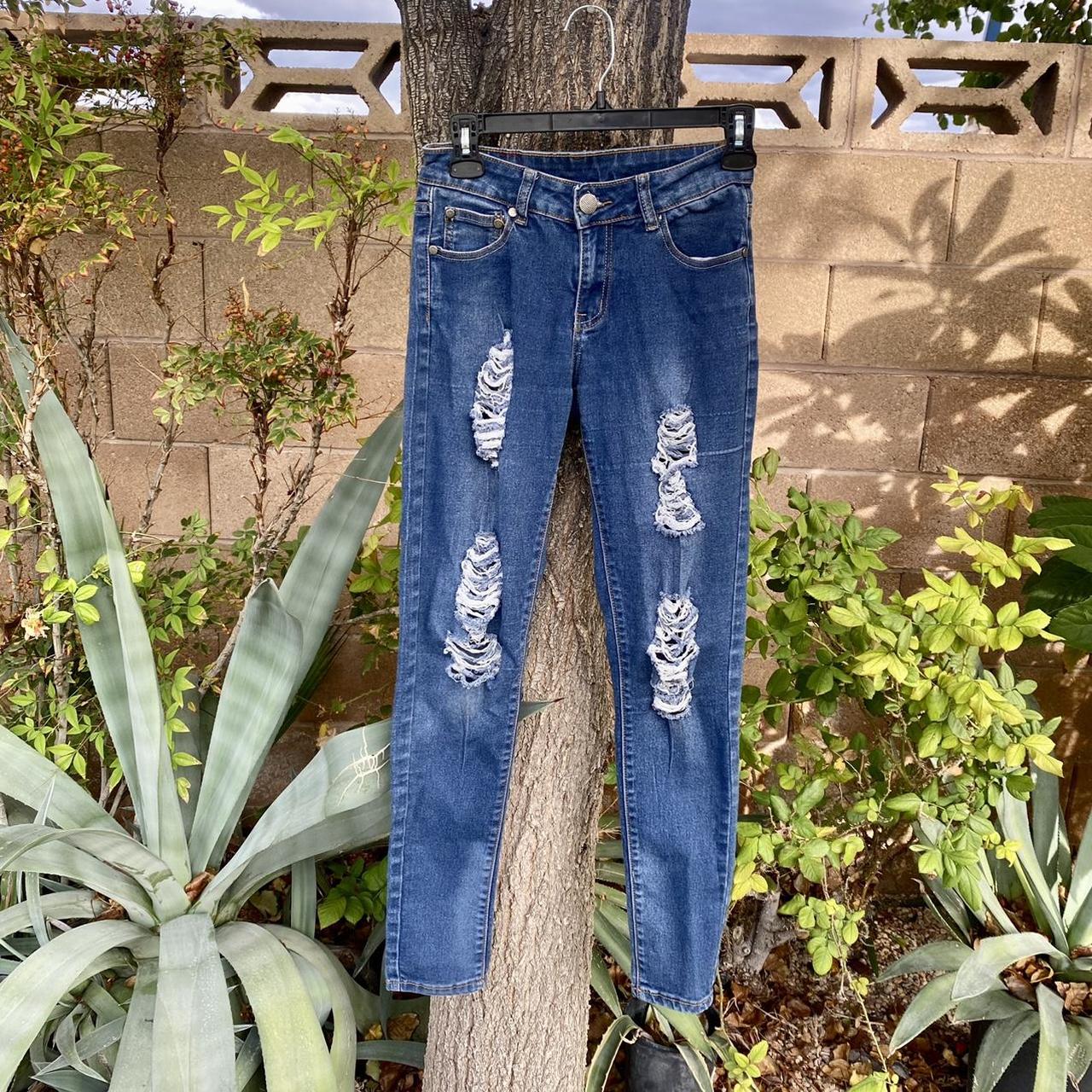 T Y Blue Ripped Distressed Skinny Jeans Great Piece Depop t-y-blue-ripped-distressed-skinny-jeans-great-piece-depop