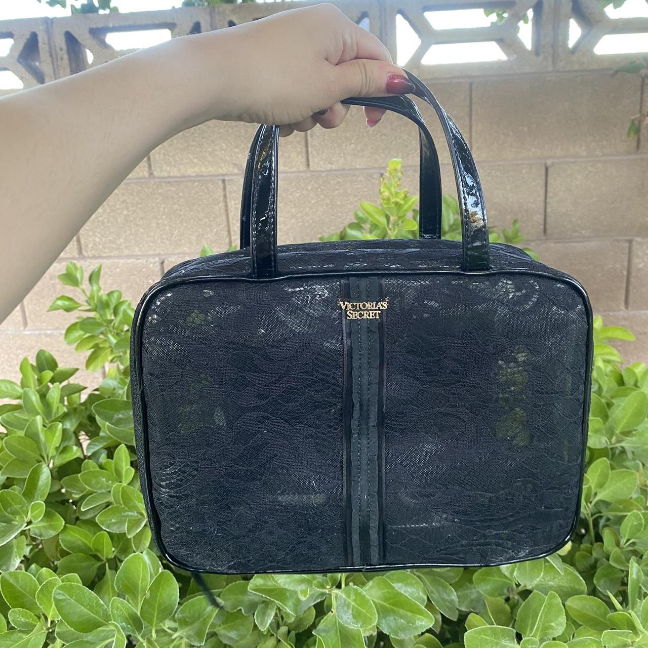 Victorias Secret Black Lace Hanging Travel Bag.
