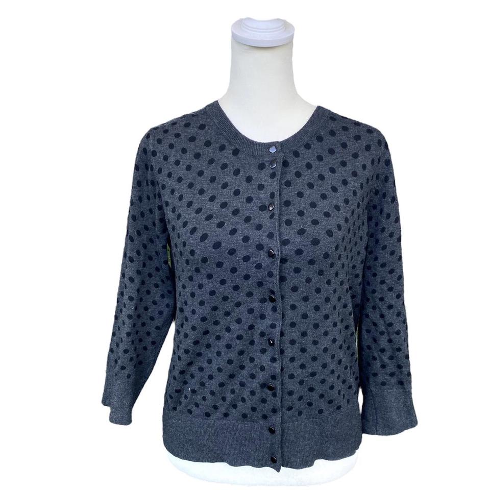 Navy polka dot outlet cardigan