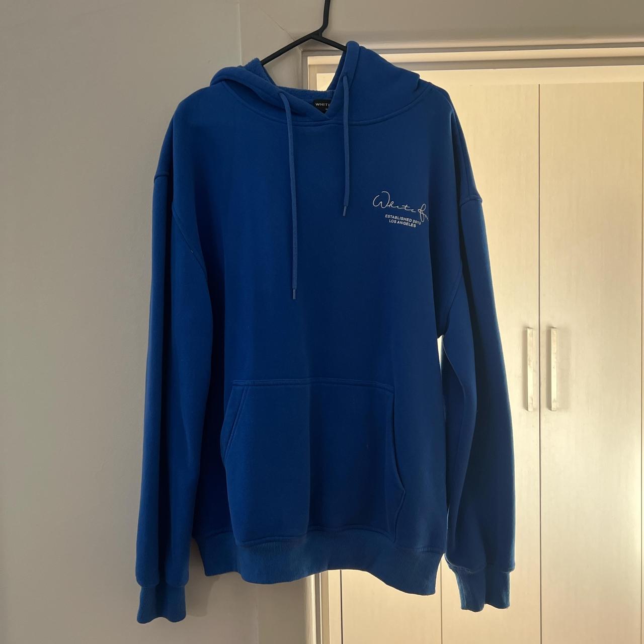 White Fox Blue Jumper Size ML Depop