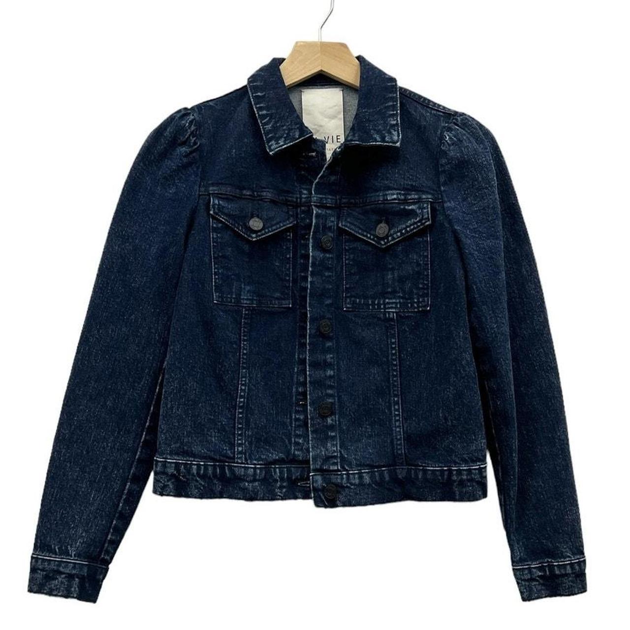 La Vie Rebecca Taylor Denim Jacket in Dark Blue Wash. Depop