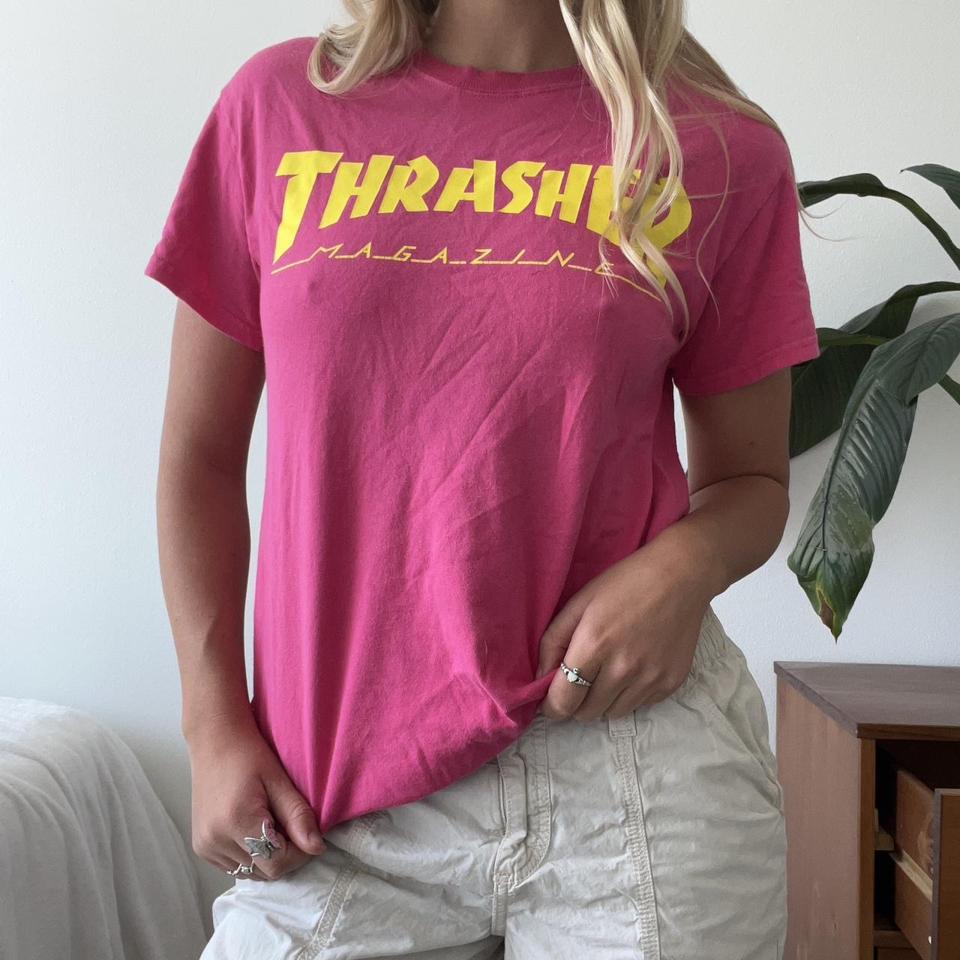 Pink shop thrasher shirt