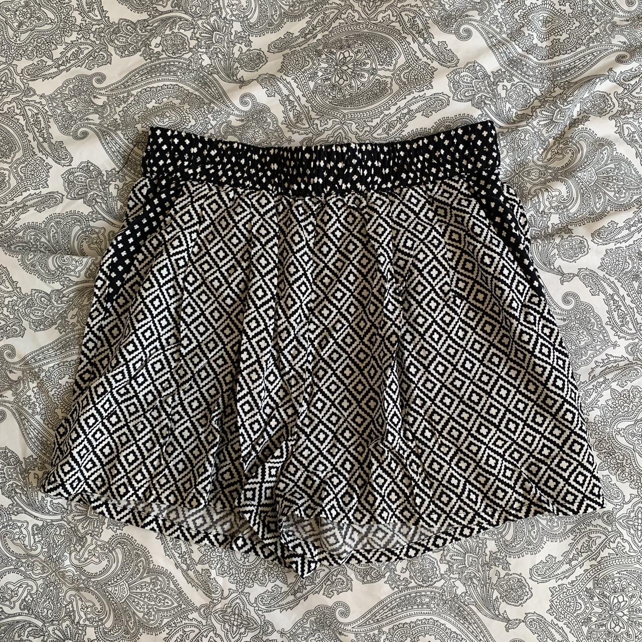 Black and white pattern shorts Wide shorts Perfect... - Depop