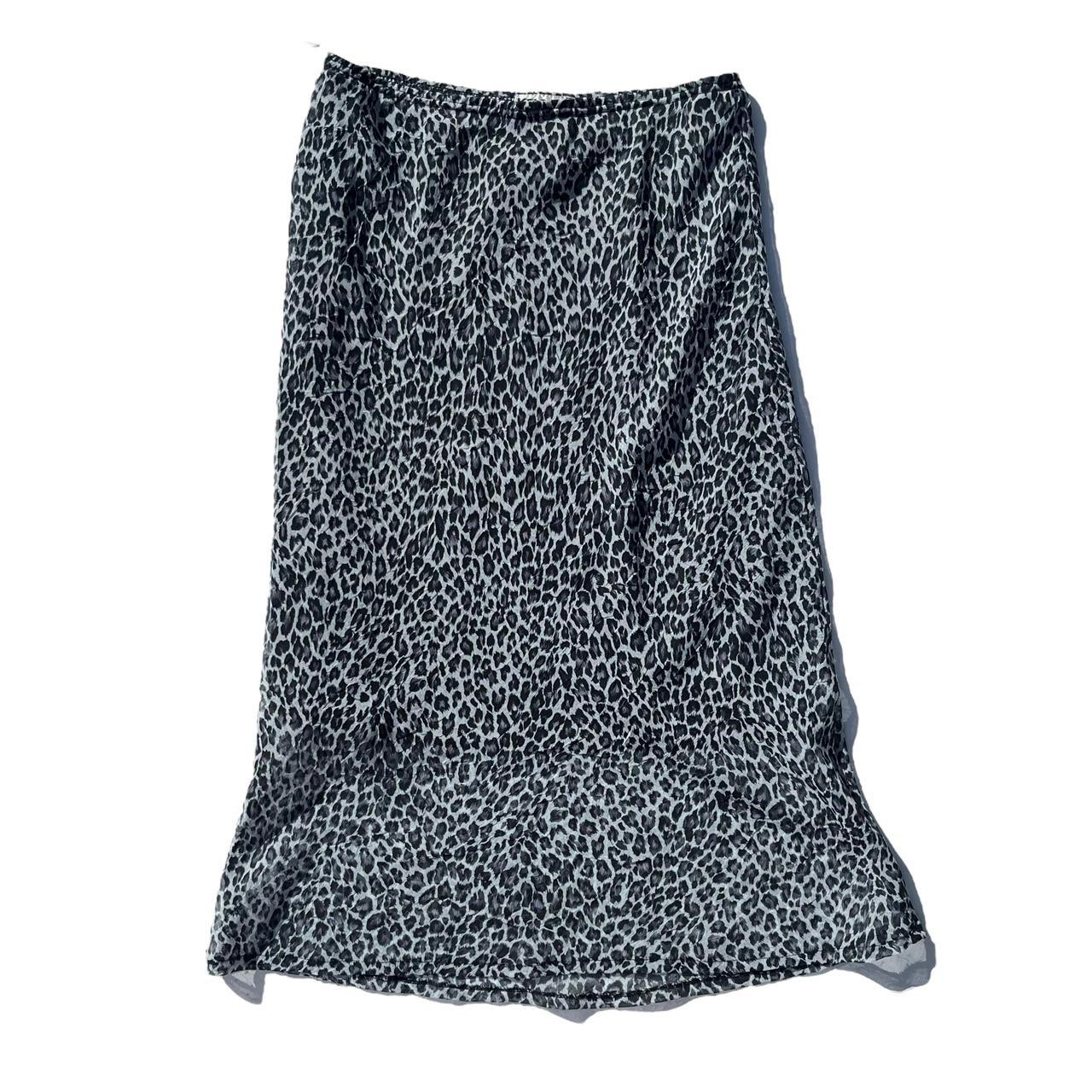 Cheetah midi skirt grey best sale