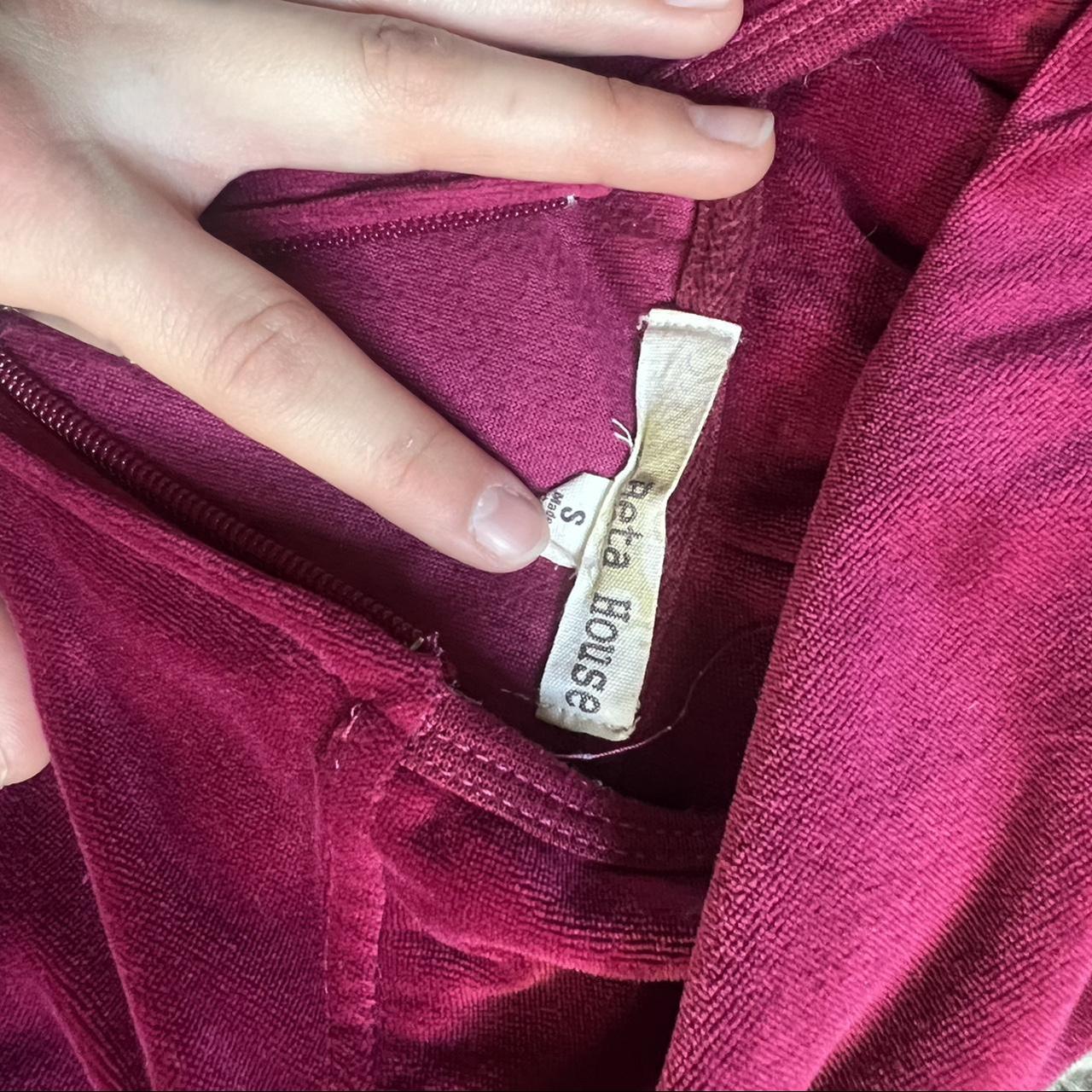 Juicy Couture Women's Burgundy and Pink Jumper | Depop