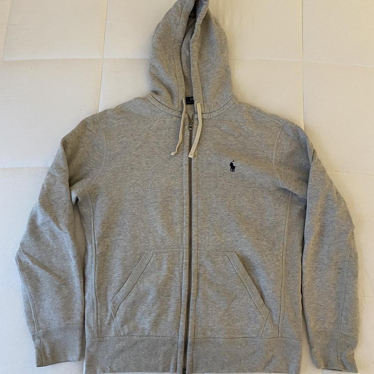 Polo zip up hoodie wear on zipper shown in last photo. - Depop