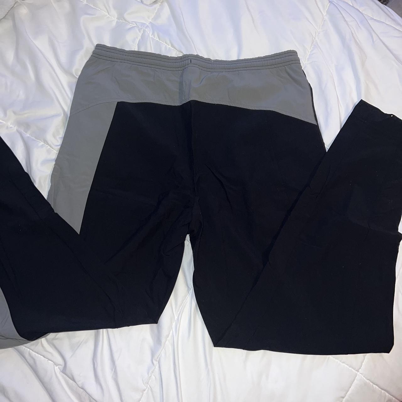 90s/early 2000s nike track pants with zip up ankles - Depop