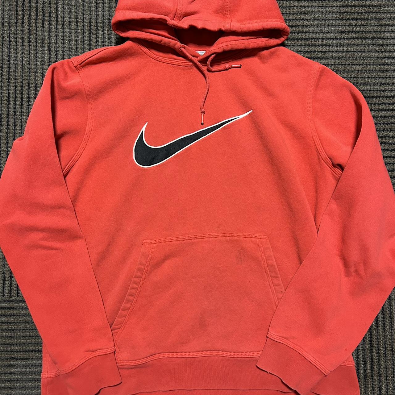 Nike Men's Red and Black Hoodie | Depop