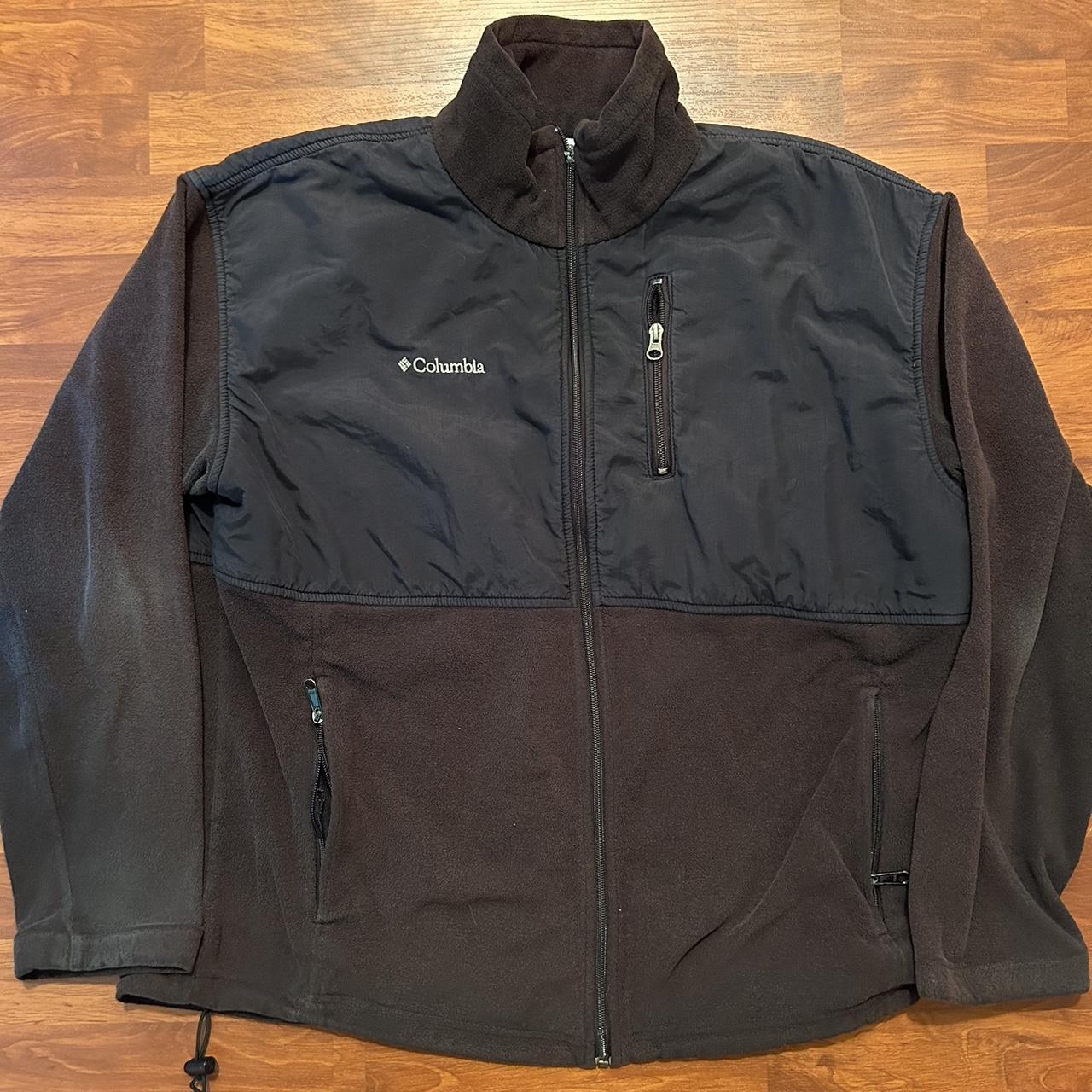 Columbia Sportswear Men's Navy and Black Jacket | Depop