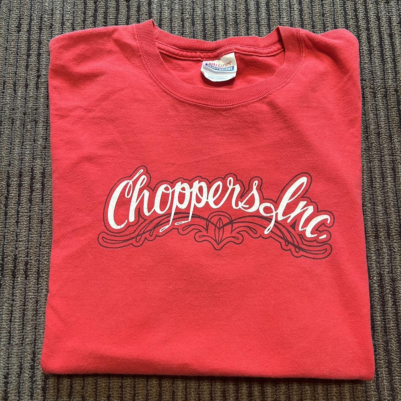 00’s Choppers Inc Tee, Size Large, Minor Cracking,... - Depop