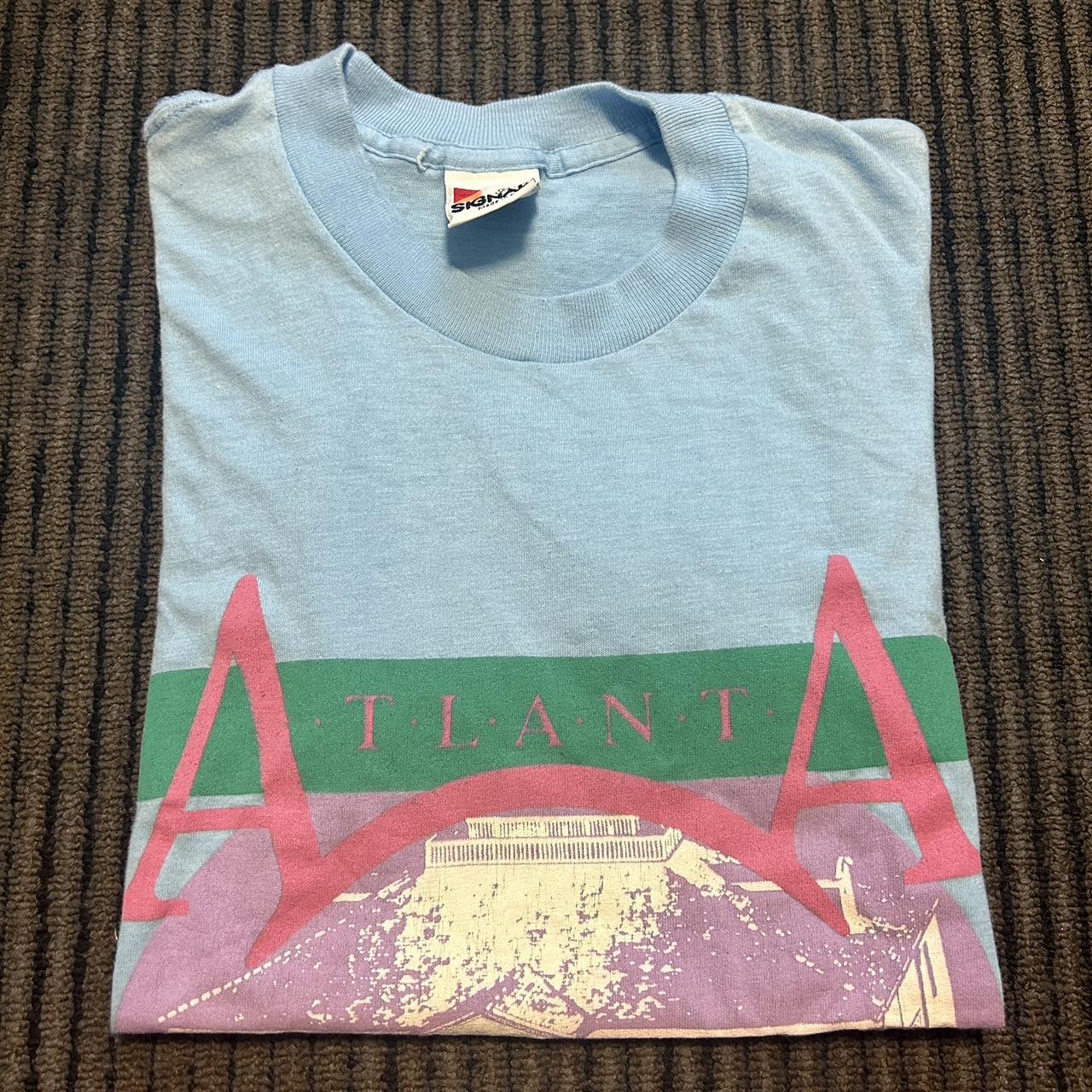 90s' Atlanta Falcons T-Shirt! crazy color and - Depop