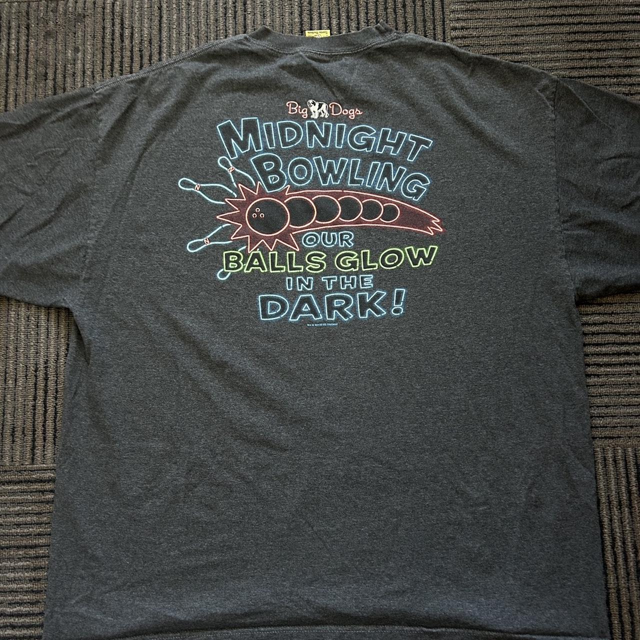 00’s Big Dogs Bowling Tee, Size XXL, Funny Back Hit,... Depop